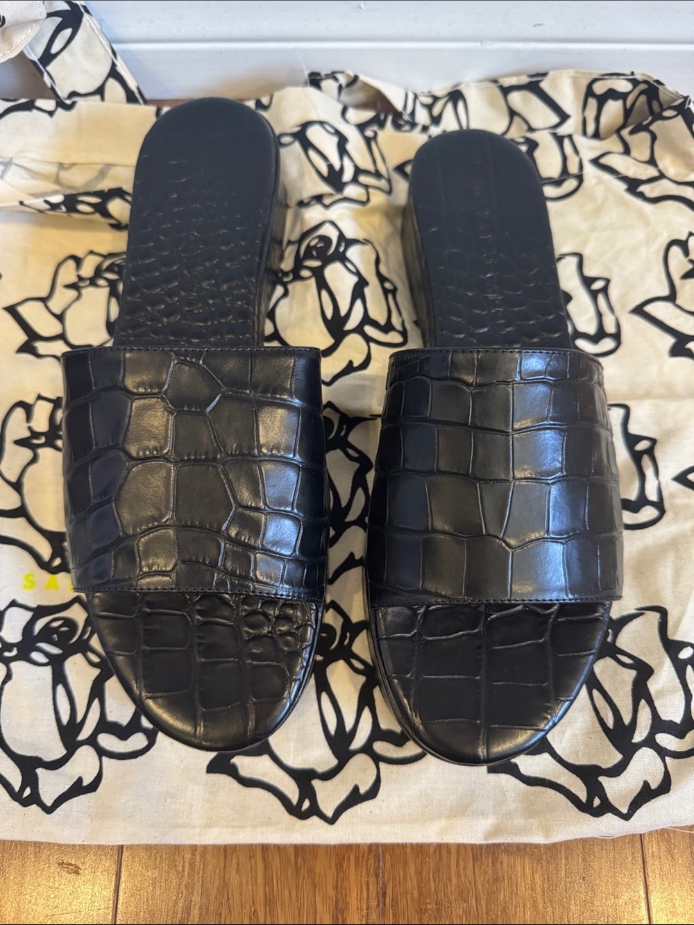 Freda Salvador Diana Embossed Croc Slide